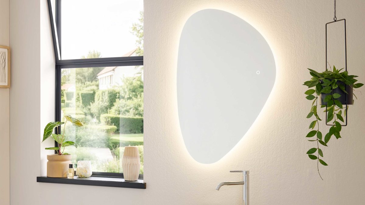 Spiegel Interliving aus Spiegel in Transparent Interliving Bad Serie 3715 - Spiegel mit LED-Beleuchtung ca. 60 x 90 cm