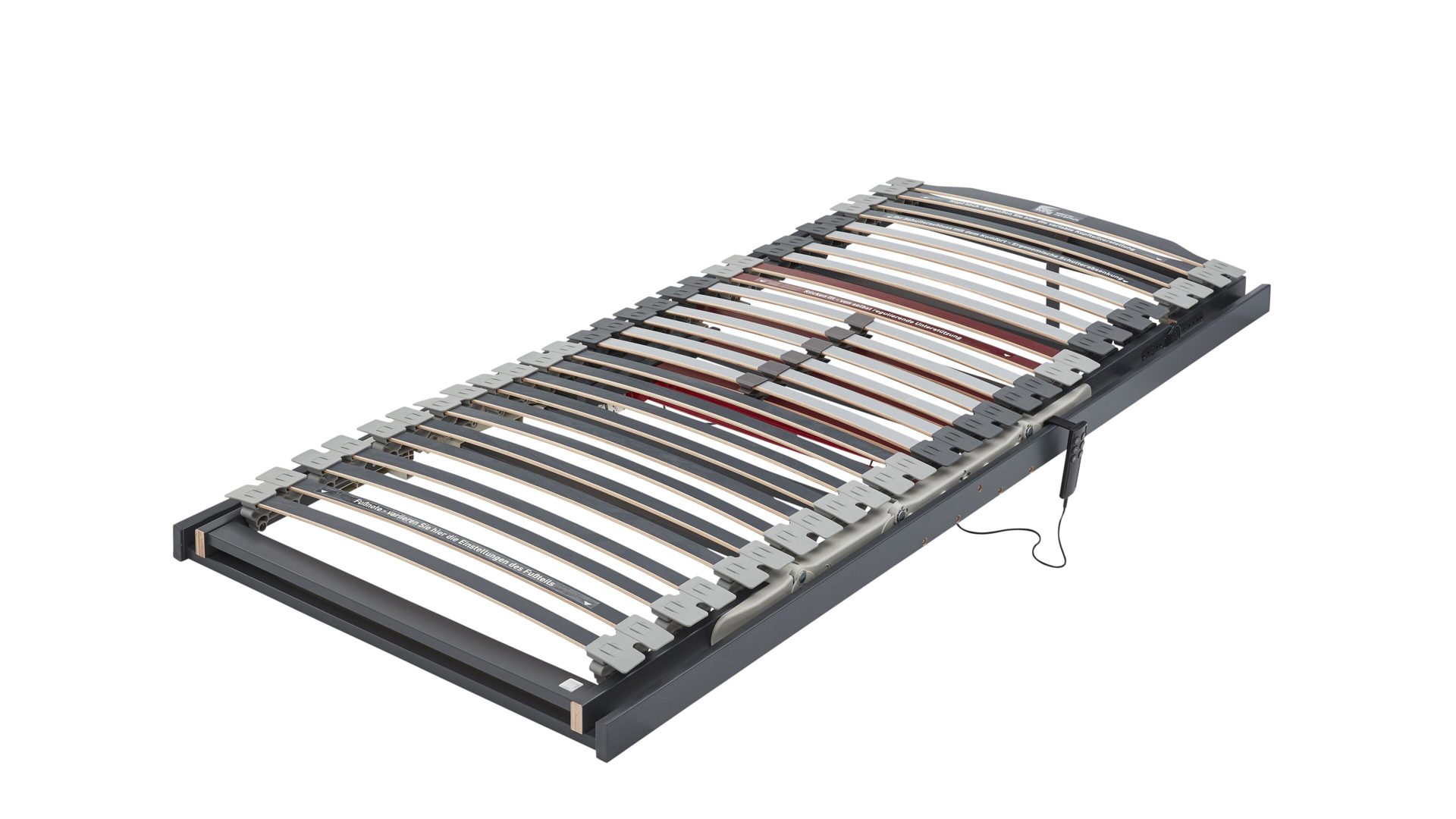 Lattenrost Interliving aus Holz in Grau Interliving Lattenrost Serie 1942 mit Funksteuerung kabellose Rücken- & Fußteilverstellung – Liegefläche ca. 100 x 200 cm