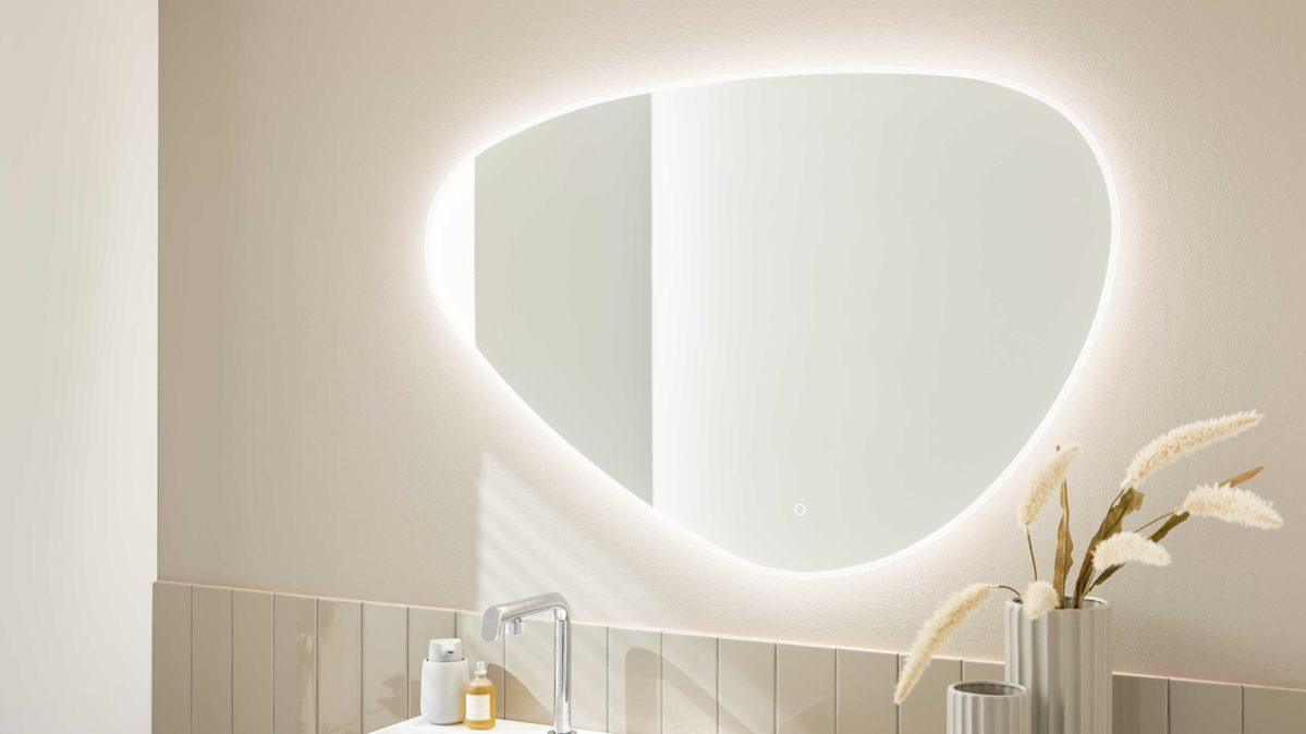 Wandspiegel Interliving aus Spiegel in Transparent Interliving Bad Serie 3725 – Spiegel ca. 120 x 80 cm