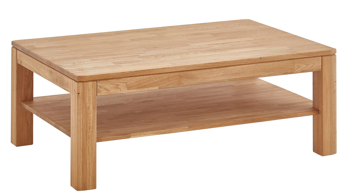 Couchtisch PARTNERRING COLLECTION aus Holz in Holzfarben PARTNERRING COLLECTION Programm Vigo - Couchtisch Eiche geölt - ein Ablageboden, ca. 120 x 80 cm