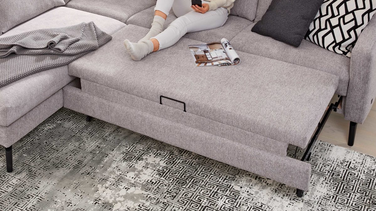 Funktion Interliving aus Metall in Transparent Interliving Sofa Serie 4400 - Bettfunktion für Zweisitzer manuell ausziehbar