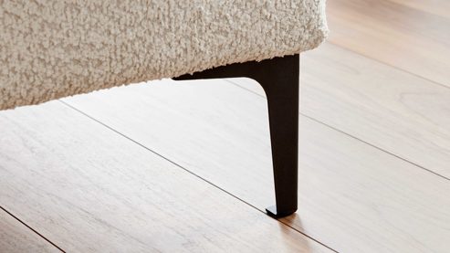Ecksofa Interliving aus Stoff in Hellgrau Interliving Sofa Serie 4420 - Ecksofa mit Metallfüßen graubeiger Bezug LRS 19 – Stellfläche ca. 285 x 207 cm