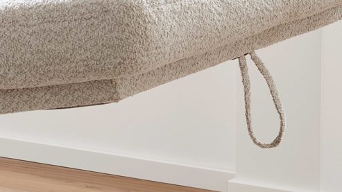 Bettkasten Interliving aus Metall in Transparent Interliving Sofa Serie 4420 - Aufklappfunktion für Chaiselongue