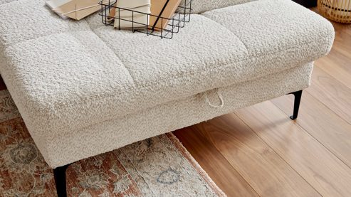 Bettkasten Interliving aus Metall in Transparent Interliving Sofa Serie 4420 - Aufklappfunktion für Eckelement