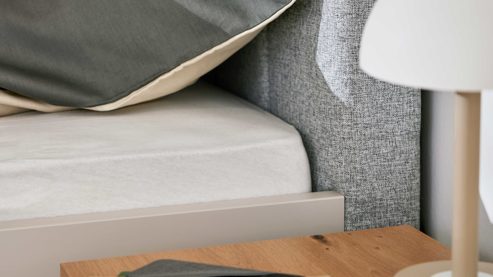 Komplettzimmer Interliving aus Holz in Hellgrau Interliving Jugendzimmer Serie 1702 - Jugendzimmermöbel als komplettes Set Sandgrau & Artisan Eiche - Liegefläche ca. 120 x 200 cm