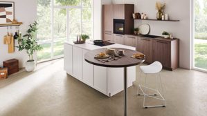 Einbauküche Nolte® küchen aus Holz in Holzfarben nolte® Einbauküche Manhattan mit Einbaugeräten Walnuss Havanna & Kaschmir – zweiteilig