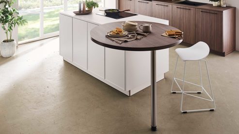 Einbauküche Nolte® küchen aus Holz in Holzfarben nolte® Einbauküche Manhattan mit Einbaugeräten Walnuss Havanna & Kaschmir – zweiteilig