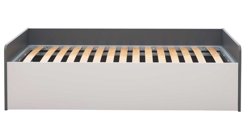 Funktionsbett Interliving aus Holz in Grau Interliving Jugendzimmer Serie 1701 - Funktionsbettgestell Dunkelgrau & Sandgrau - Liegefläche ca. 90 - 170 x 190 - 200 cm
