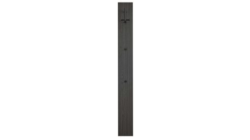 Wandgarderobe Interliving aus Holz in Schwarz Interliving Garderobe Serie 6015 - Wandgarderobe Mooreiche - ca. 21 x 180 cm