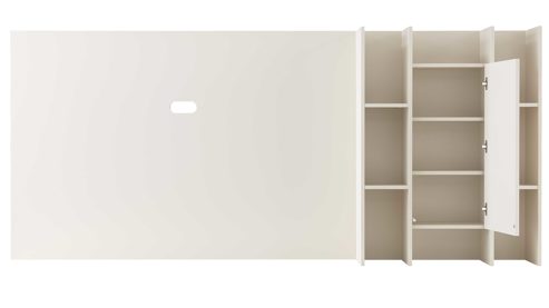 Wohnwand Interliving aus Holz in Beige Interliving Wohnzimmer Serie 2034 - Wohnwand beiger Lack - zweiteilig, Länge ca. 270 cm