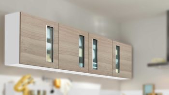 Einbauküche Nolte® küchen aus Holz in Weiß nolte® Einbauküche Lux mit privileg-Einbaugeräten Arcticweiß & Vulkaneiche – Stellfläche ca. 245 x 365 cm