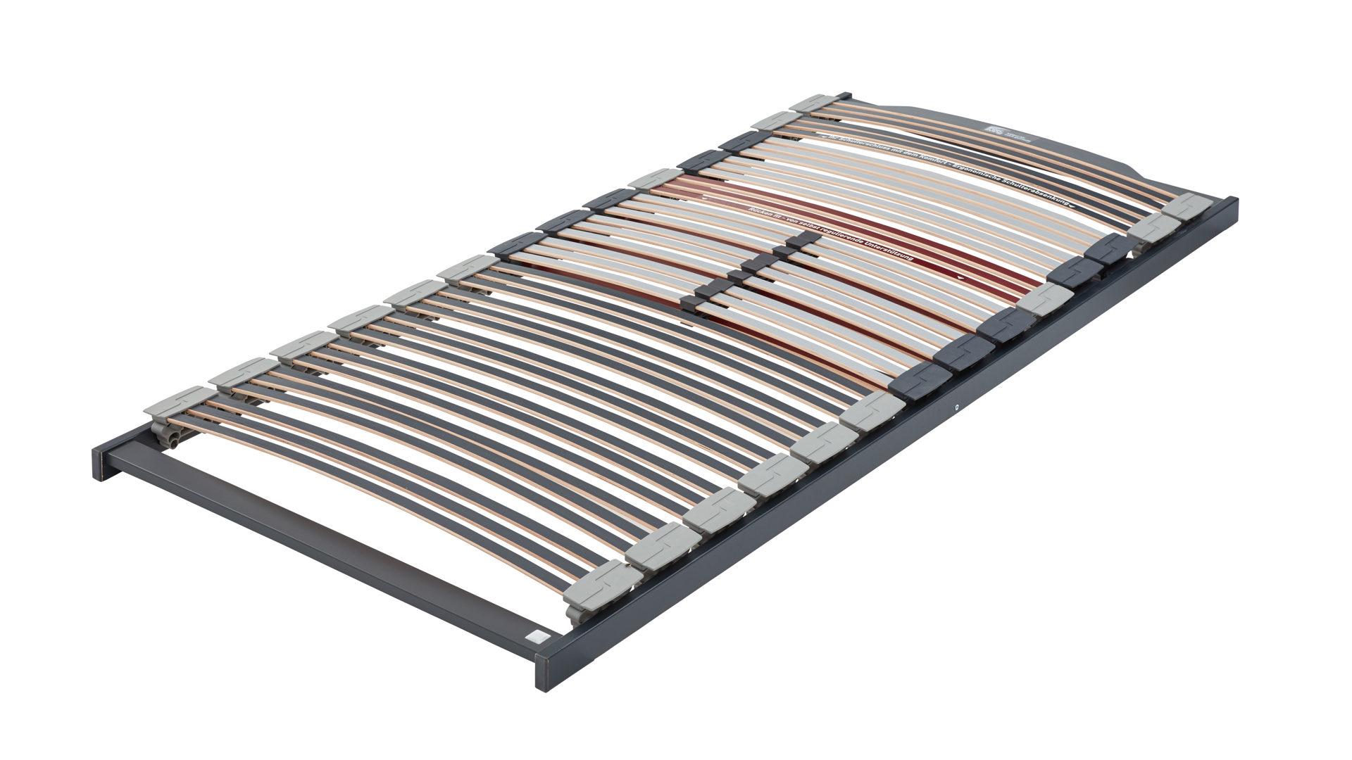 Lattenrost Interliving aus Holz in Grau Interliving Lattenrost Serie 1943 mit manuellen Funktionen manuelle Kopf- & Fußteilverstellung – Liegefläche ca. 100 x 200 cm