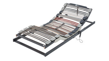 Lattenrost Interliving aus Holz in Grau Interliving Lattenrost Serie 1943 mit Motorfunktionen motorische Rücken- & Fußteilverstellung – Liegefläche ca. 80 x 200 cm