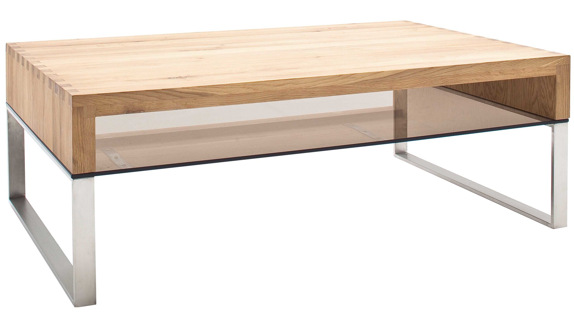 Couchtisch A better place furniture aus Holz in Holzfarben Couchtisch Hilary Asteiche & Metall – ca. 110 x 70 cm