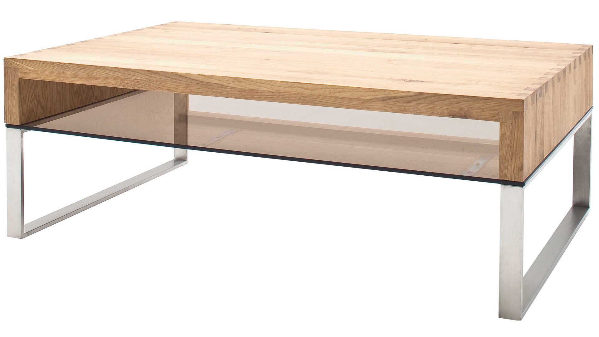 Couchtisch A better place furniture aus Holz in Holzfarben Couchtisch Hilary Asteiche & Metall – ca. 110 x 70 cm