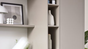 Einbauküche Interliving aus Holz in Weiß Interliving Küche Serie 3079 mit AEG Einbaugeräten Weiß & Lava - dreizeilig