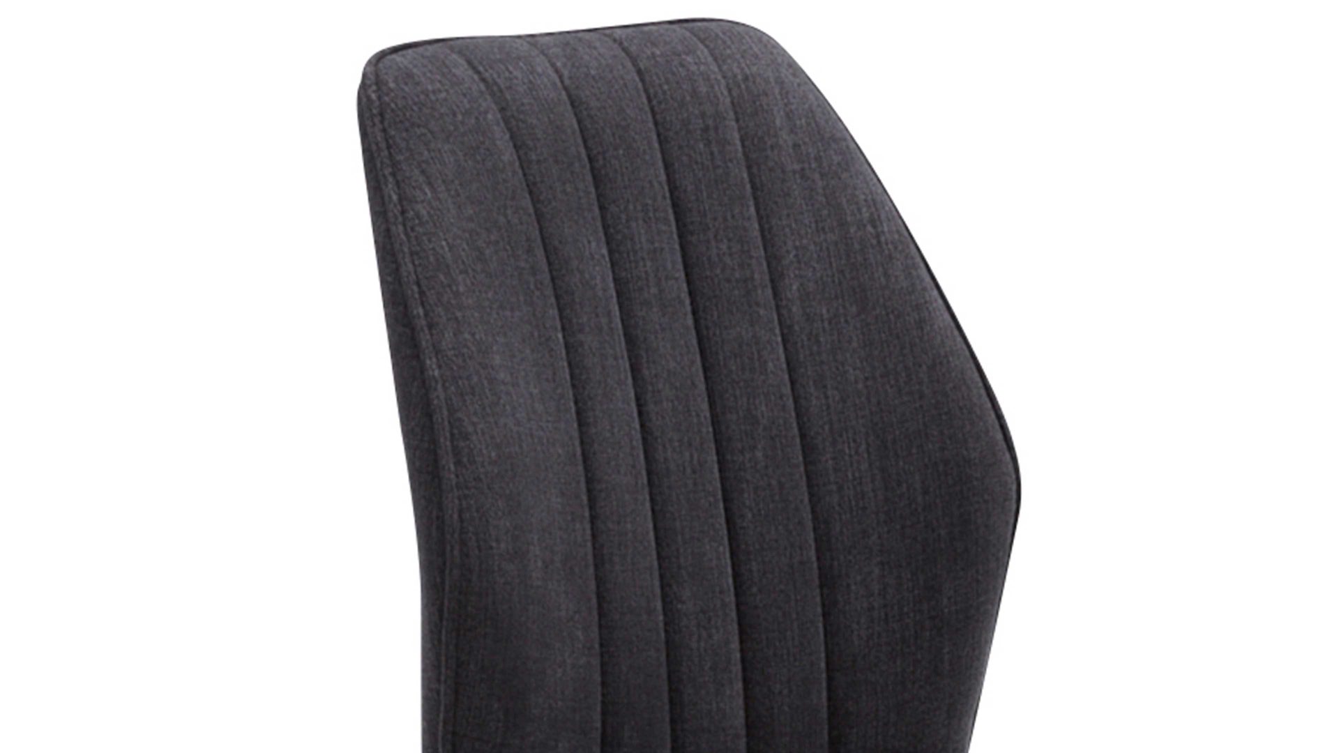 Polsterstuhl Interliving aus Stoff in Dunkelgrau Interliving Esszimmer Serie 5102 – Polsterstuhl V111 graphitfarbener Webstoff Tirol 480 & Wildeiche