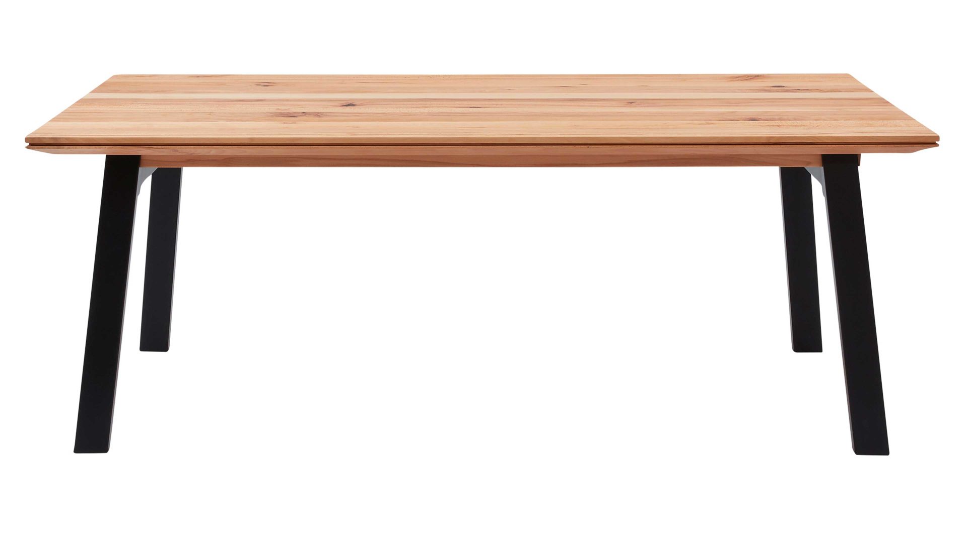 Auszugtisch Interliving aus Holz in Holzfarben Interliving Esszimmer Serie 5102 – Auszugtisch Charakter-Kernbuche & schwarzes Holz – ca. 180-230 x 100 cm