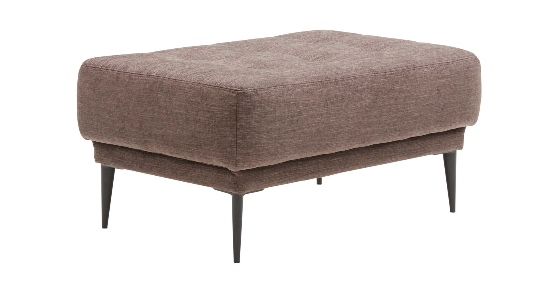 Polsterhocker Interliving aus Stoff in Braun Interliving Sofa Serie 4250 – Polsterhocker 30005 brauner Bezug Brisbane 9591 & Metallfüße 4.37 – ca. 65 x 95 cm
