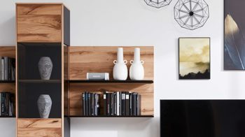 Paneel Interliving aus Holz in Holzfarben Interliving Esszimmer Serie 5604 - Paneel Eiche rustico & Anthrazit - rechts, Breite ca. 80 cm