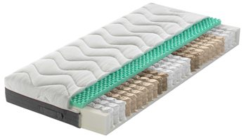 Matratzen-Set Interliving aus Stoff in Weiß Interliving Matratzen-Set 1916 - Taschenfederkernmatratze Härtegrad 3 - Liegefläche ca. 160 x 200 cm