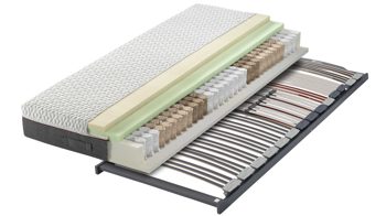 Matratzen-Set Interliving aus Stoff in Weiß Interliving Matratzen-Set 1918 mit Taschenfederkernmatratze Härtegrad 2 - Liegefläche ca. 90 x 200 cm