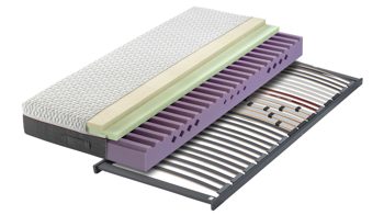 Matratzen-Set Interliving aus Stoff in Weiß Interliving Matratzen-Set 1920 mit Komfortschaummatratze Härtegrad 2 - Liegefläche ca. 80 x 200 cm