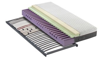 Matratzen-Set Interliving aus Stoff in Weiß Interliving Matratzen-Set 1920 mit Komfortschaummatratze Härtegrad 3 - Liegefläche ca. 90 x 200 cm