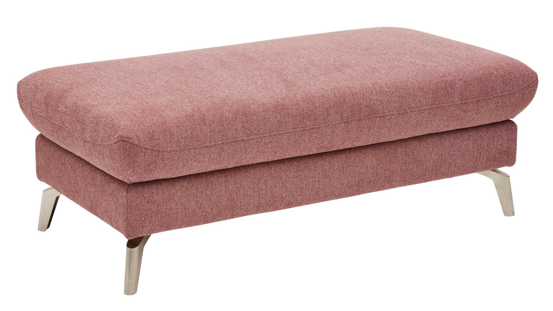 Polsterhocker Interliving aus Stoff in Pink Interliving Sofa Serie 4400 - XXL-Hocker pastellvioletter Bezug GCP 8 - ca. 128 x 67 cm
