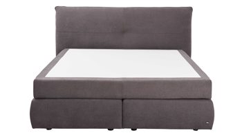 Boxspringbett Interliving aus Stoff in Dunkelgrau Interliving Bettsystem Serie 1414 - Boxspringbett Variante 2 dunkelgrauer Stoffbezug ENF 09 - Liegefläche ca. 160 x 200 cm