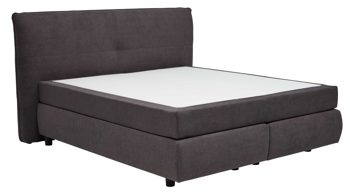 Boxspringbett Interliving aus Stoff in Dunkelgrau Interliving Bettsystem Serie 1414 - Boxspringbett Variante 1 dunkelgrauer Stoffbezug ENF 09 - Liegefläche ca. 180 x 200 cm