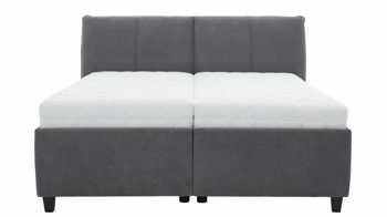 Polsterbett Interliving aus Stoff in Grau Interliving Bettsystem Serie 1414 - Polsterbett elefantgrauer Stoffbezug ENF 29 - Liegefläche ca. 180 x 200 cm