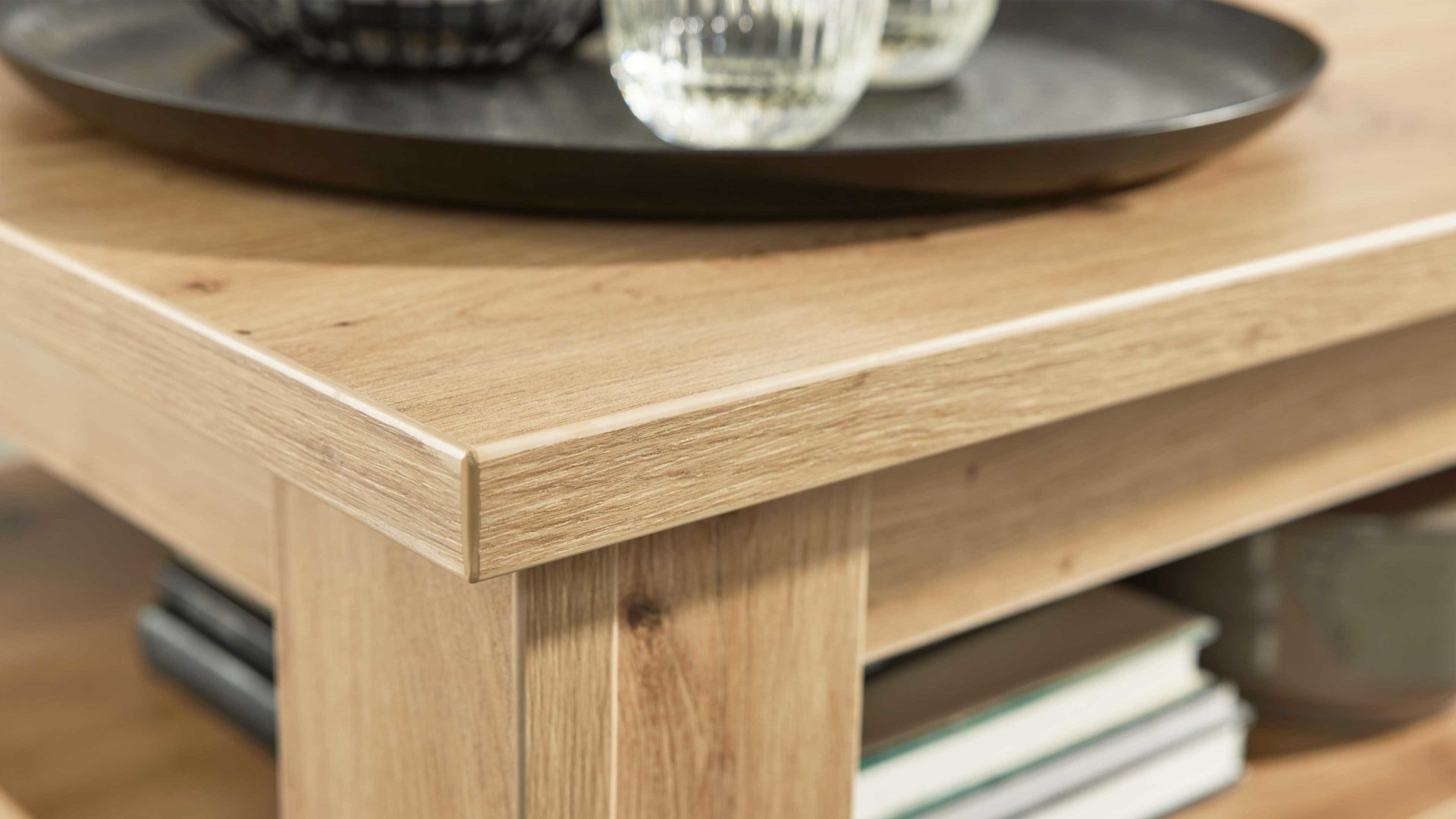 Couchtisch Interliving aus Holz in Holzfarben Interliving Wohnzimmer Serie 2110 - Couchtisch Alteiche - ca. 120 x 70 cm