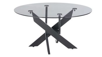 Couchtisch A better place furniture aus Glas in Grau Kopenhagen Couchtisch Grau & Schwarz - Durchmesser ca. 80 cm