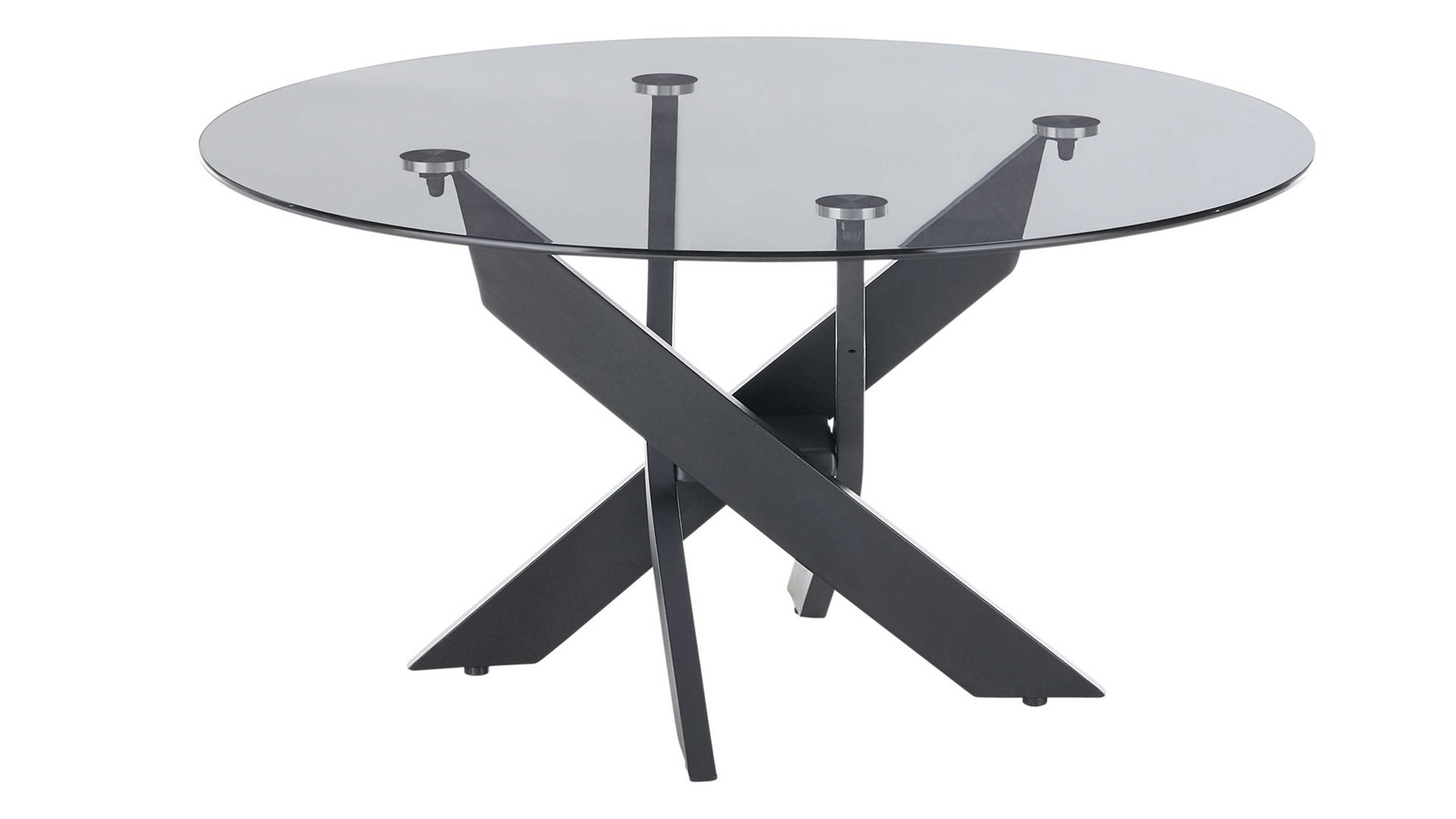 Couchtisch A better place furniture aus Glas in Grau Kopenhagen Couchtisch Grau & Schwarz - Durchmesser ca. 80 cm