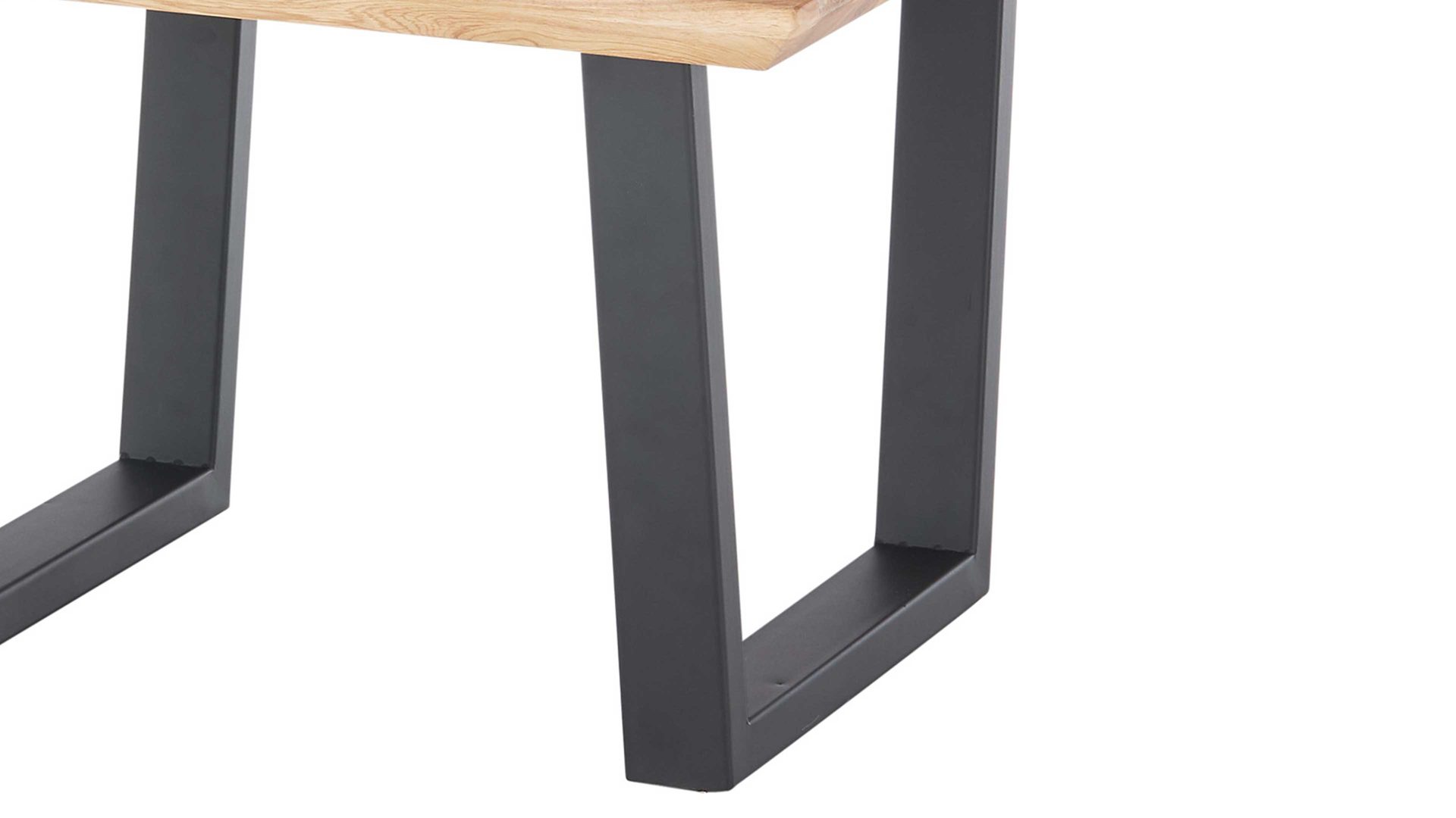 Couchtisch A better place furniture aus Holz in Holzfarben Couchtisch Asola Eiche & schwarzes Metall - ca. 70 x 70 cm