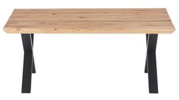 Couchtisch A better place furniture aus Holz in Holzfarben Couchtisch Asola Eiche & schwarzes Metall - ca. 110 x 70 cm