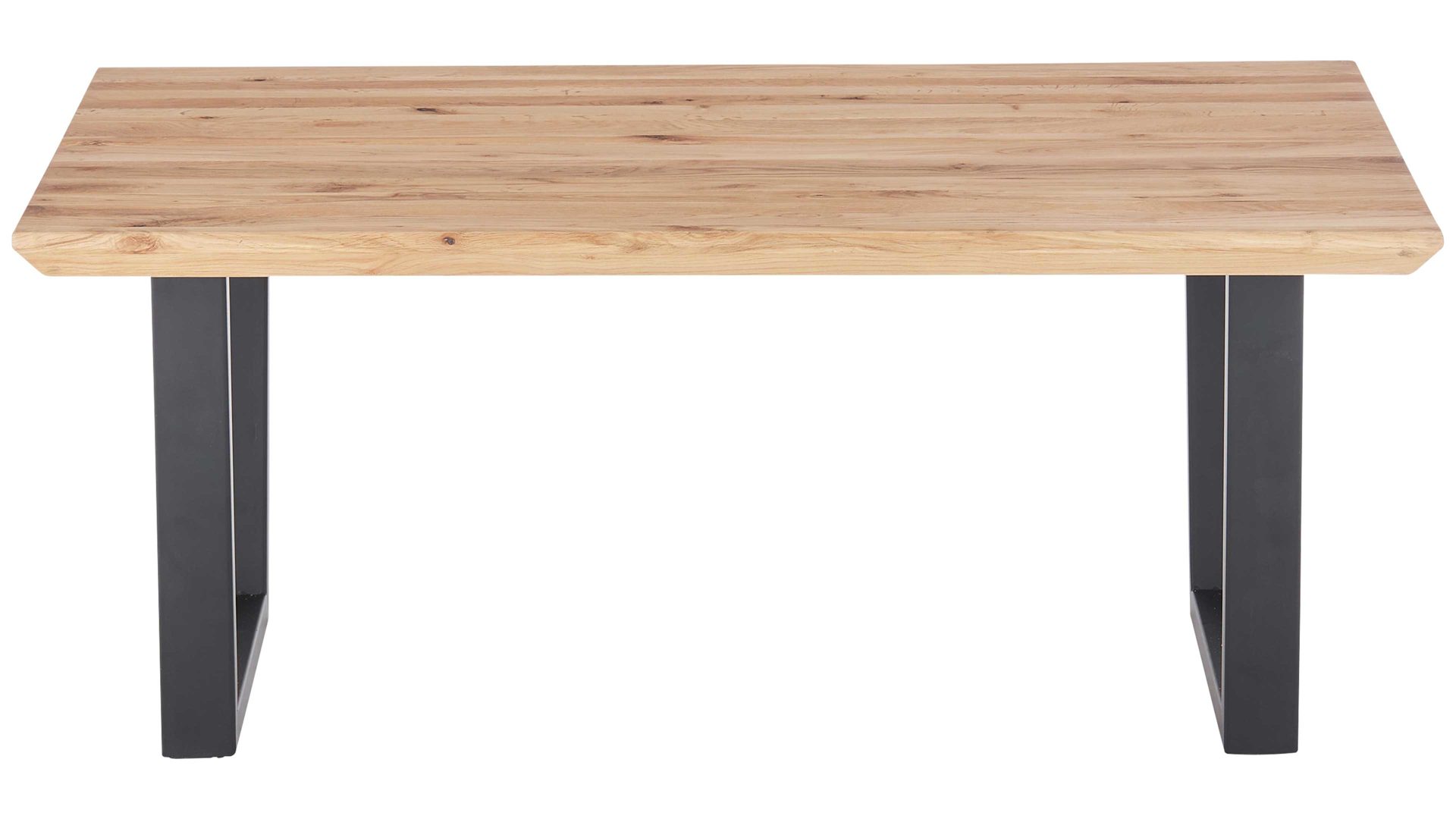 Couchtisch A better place furniture aus Holz in Holzfarben Couchtisch Asola Eiche & schwarzes Metall - ca. 110 x 70 cm