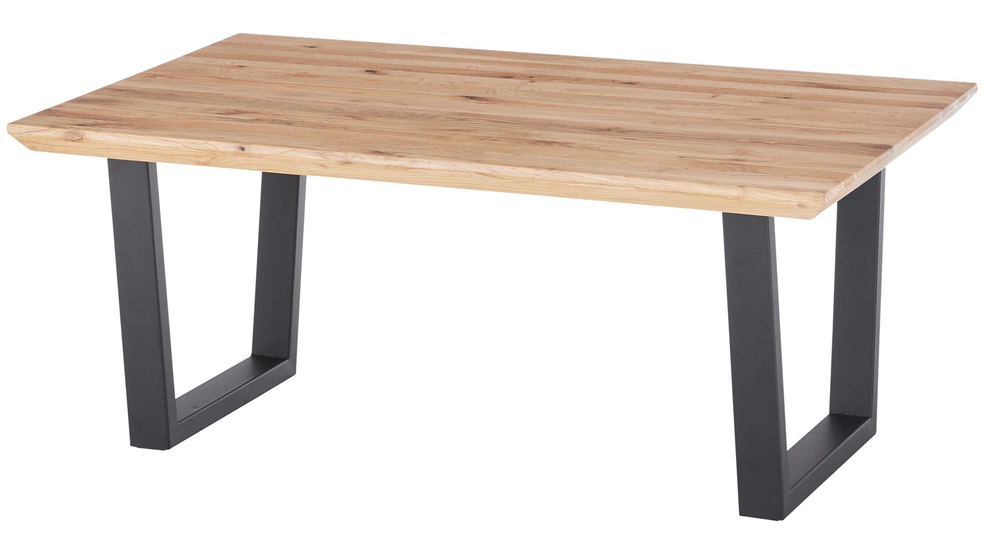 Couchtisch A better place furniture aus Holz in Holzfarben Couchtisch Asola Eiche & schwarzes Metall - ca. 110 x 70 cm