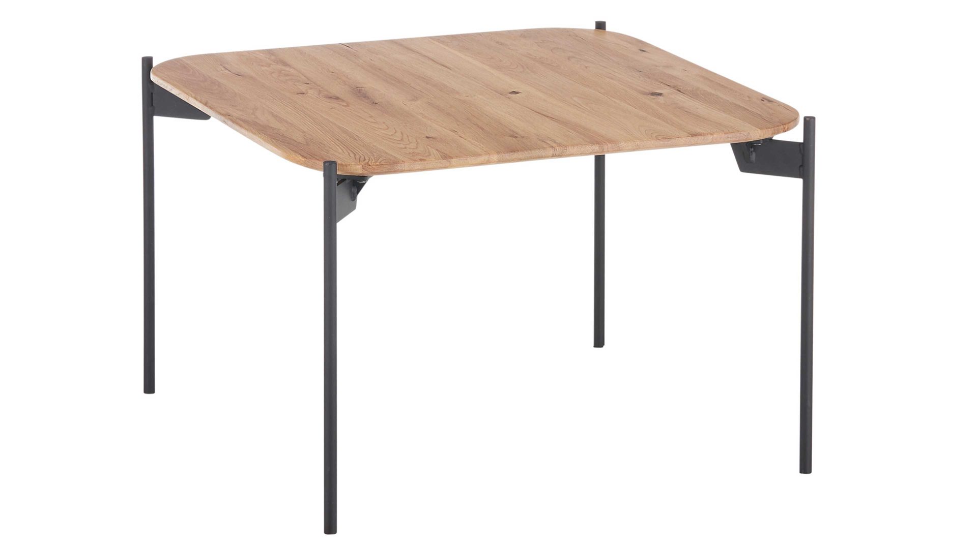 Beistelltisch A better place furniture aus Holz in Holzfarben Beistelltisch Alto Eiche & schwarz - ca. 60 x 60 cm