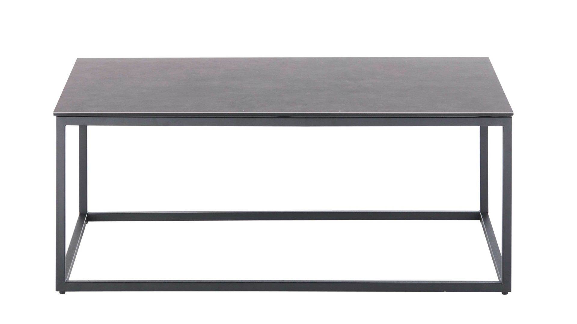 Couchtisch A better place furniture aus Keramik in Anthrazit Couchtisch Varna anthrazitfarbene Keramik &  Metallgestell - ca. 100 x 60  cm