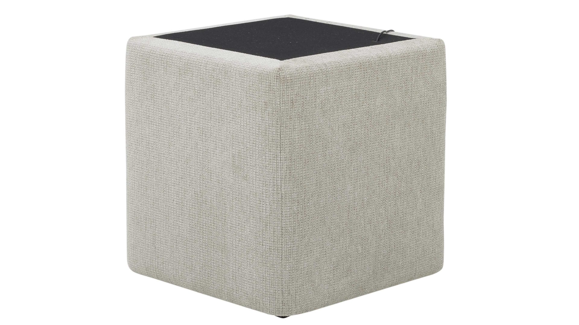 Nachttisch Interliving aus Stoff in Beige Interliving Boxspringbett Serie 1418 - Nachtkonsole 85138 naturfarbener Webstoff Famosa