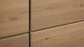 Sideboard Interliving aus Holz in Holzfarben Interliving Wohnzimmer Serie 2029 - Sideboard 40 Wildeiche & Granit-Steinoptik - vier Türen, eine Schublade, Breite ca. 178 cm