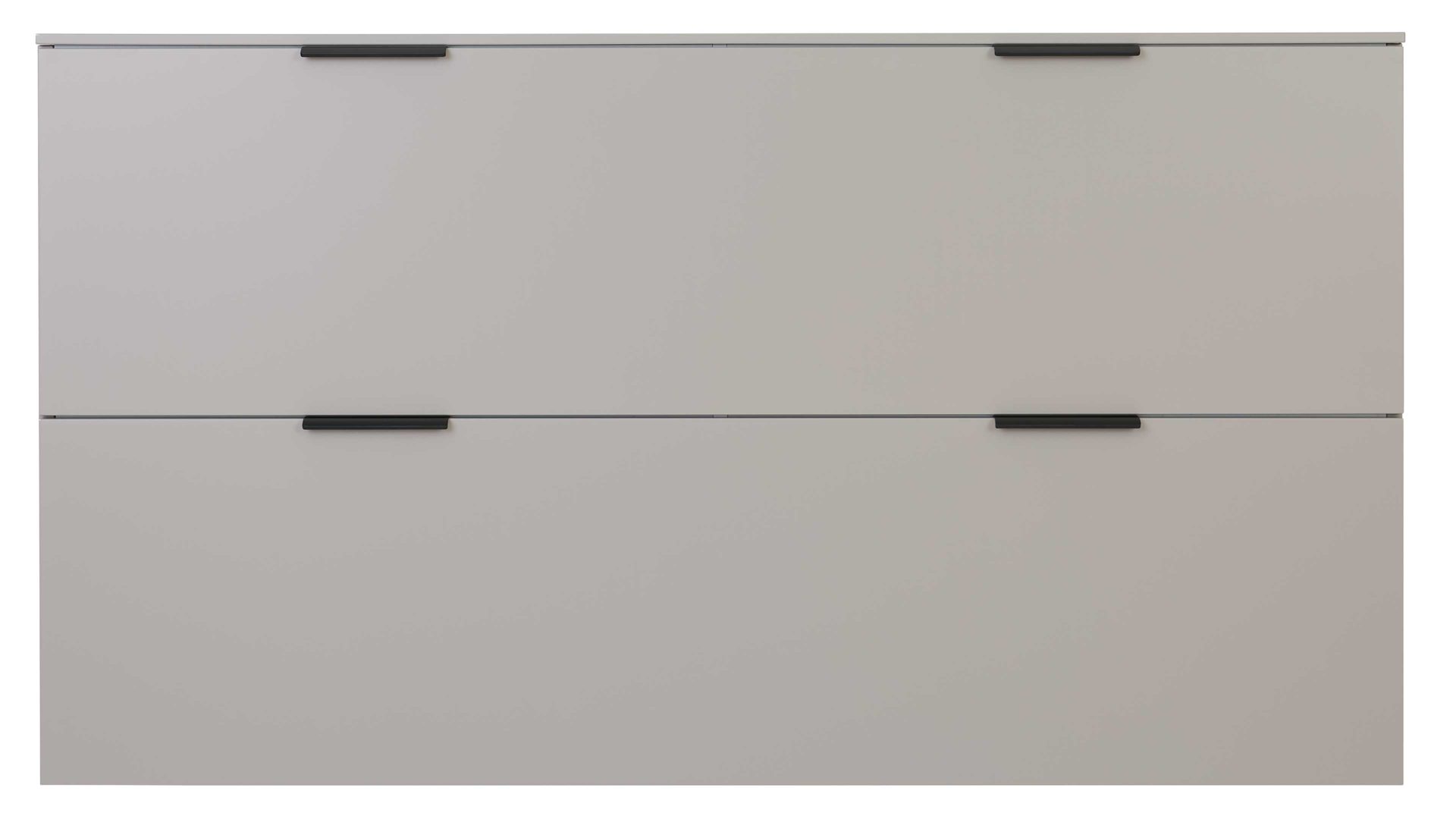 Schuhschrank Interliving aus Holz in Hellgrau Interliving Garderobe Serie 6012 - Hänge-Schuhschrank graubeiger Mattlack - zwei Klappen, Breite ca.  160 cm