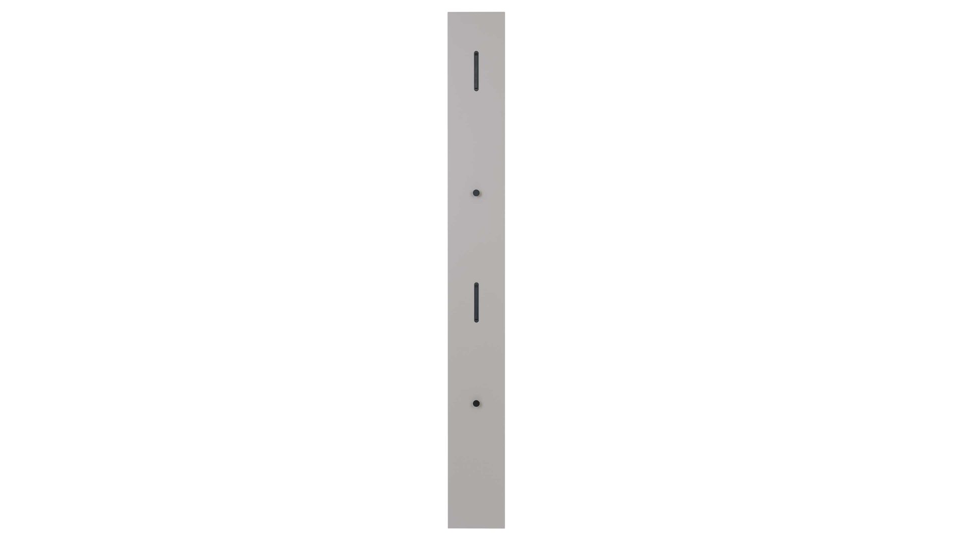 Wandgarderobe Interliving aus Holz in Hellgrau Interliving Garderobe Serie 6012 - Wandgarderobe INL-800 graubeiger Mattlack - ca. 20 x 180 cm