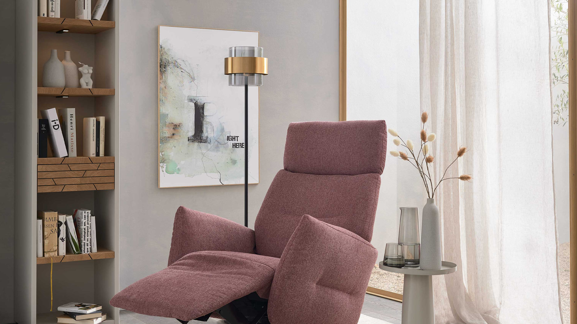 Funktion Interliving aus Metall in Transparent Interliving Sessel Serie 4504 - Relaxfunktion motorisch verstellbar