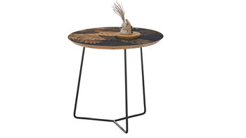 Beistelltisch A better place furniture aus Holz in Holzfarben Beistelltisch Mirandela Mangoholz – ca. 55 x 50 cm