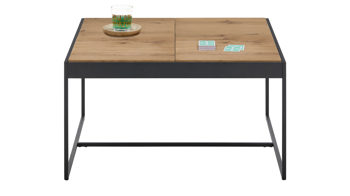 Couchtisch A better place furniture aus Holz in Holzfarben Couchtisch Larkana Eiche – ca. 80 x 40 cm