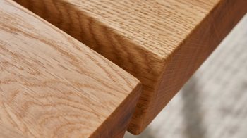 Esstisch Interliving aus Holz in Schwarz Interliving Esszimmer Serie 5118 – Esstisch 7913 Charakter-Eiche & mattschwarzes Eisen - ca. 180 x 100 cm