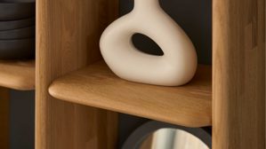 Einlegeboden Interliving aus Holz in Holzfarben Interliving Wohnzimmer Serie 2028 - Stollenboden Wildeiche - Breite ca. 29 cm